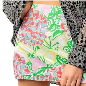 Lilly Pulitzer Mariposa Callie Floral Mini Skirt Size 0